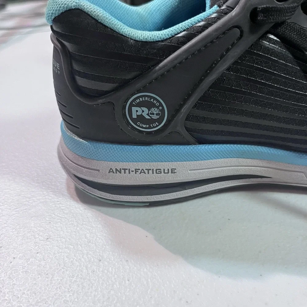 Timberland PRO Drivetrain Comp Safety Toe Work Sneaker Womens Size 7.5 Black EUC